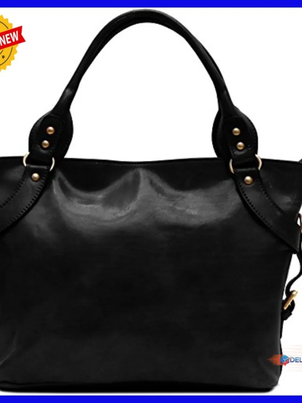 Italian Leather Hobo Shoulder Bag with Tablet Compartment & Lifetime Warranty